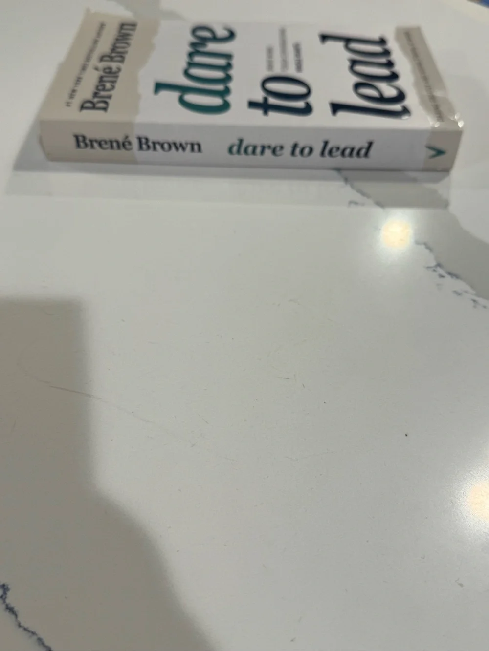 Dare to Lead — White and Navy Paperback